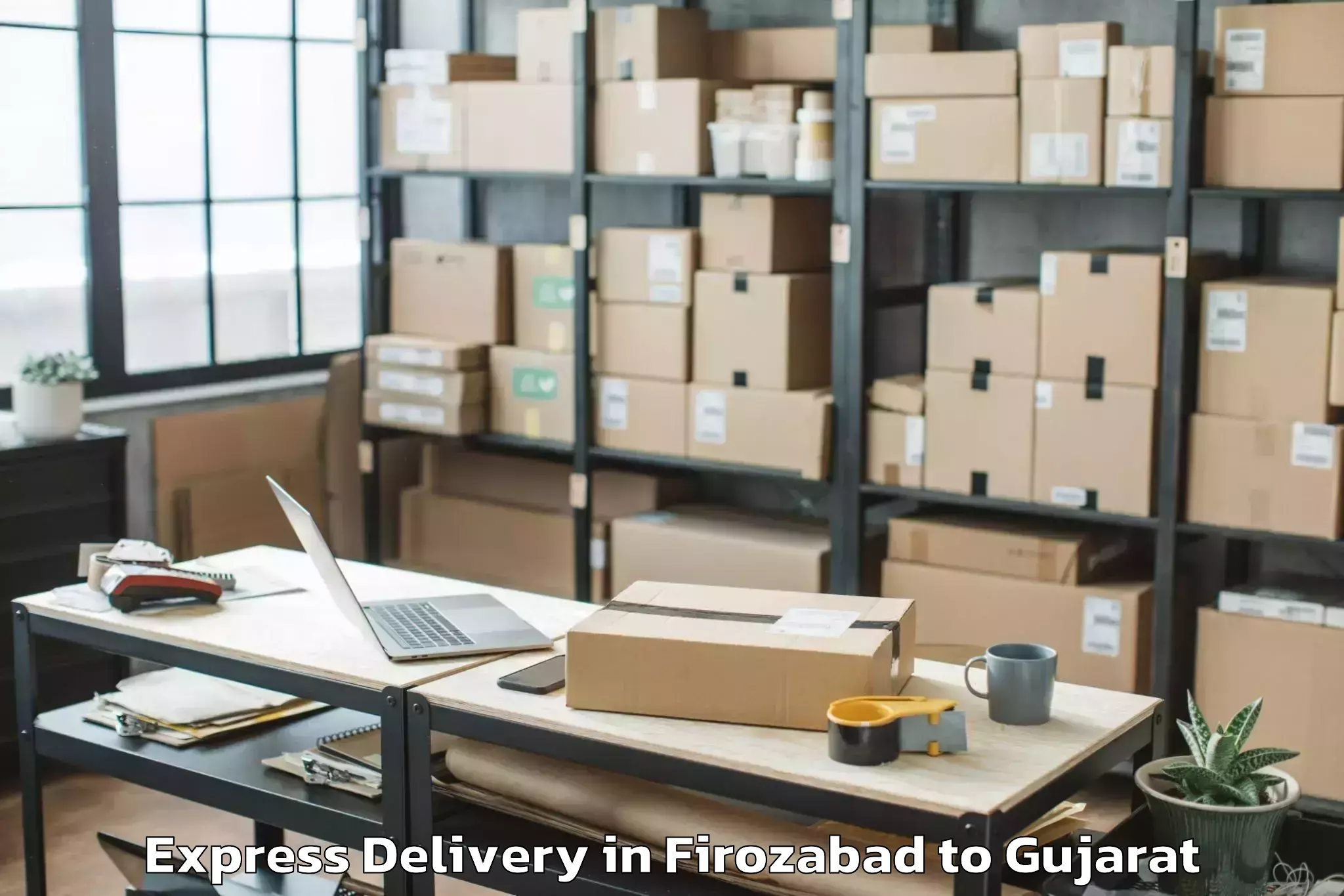 Reliable Firozabad to Ambaji Express Delivery